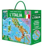 L'Italia. Viaggia, conosci, esplora. Ediz. a colori. Con 22 formine. Con puzzle rotondo. Con Poster