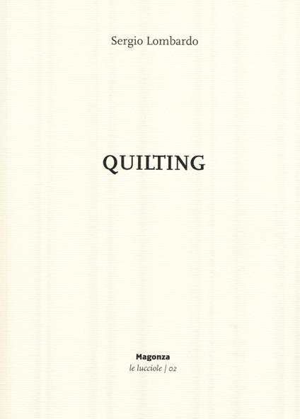 Quilting - Sergio Lombardo - copertina