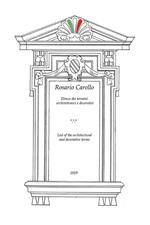 Elenco dei termini architettonici e decorativi - List of the architectural and decorative terms