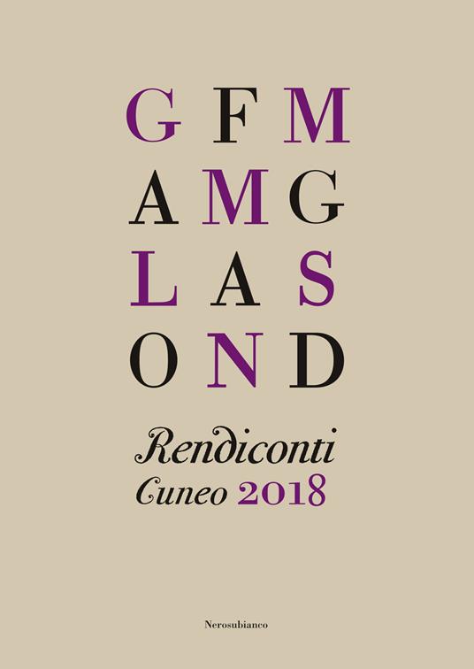 Rendiconti. Cuneo 2018 - copertina