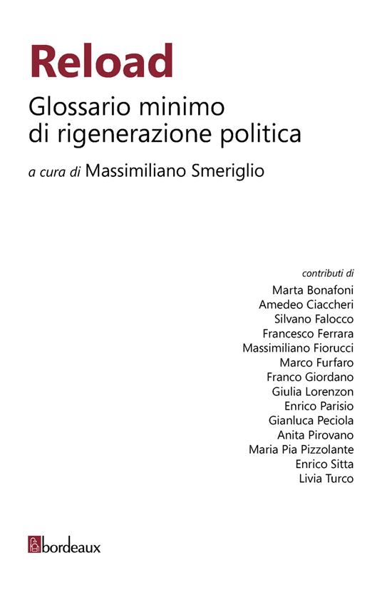 Reload. Glossario minimo di rigenerazione politica - copertina