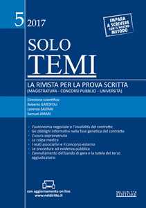 Libro Solo temi. La rivista per la prova scritta (magistratura-concorsi pubblici-università) (2017). Vol. 5 