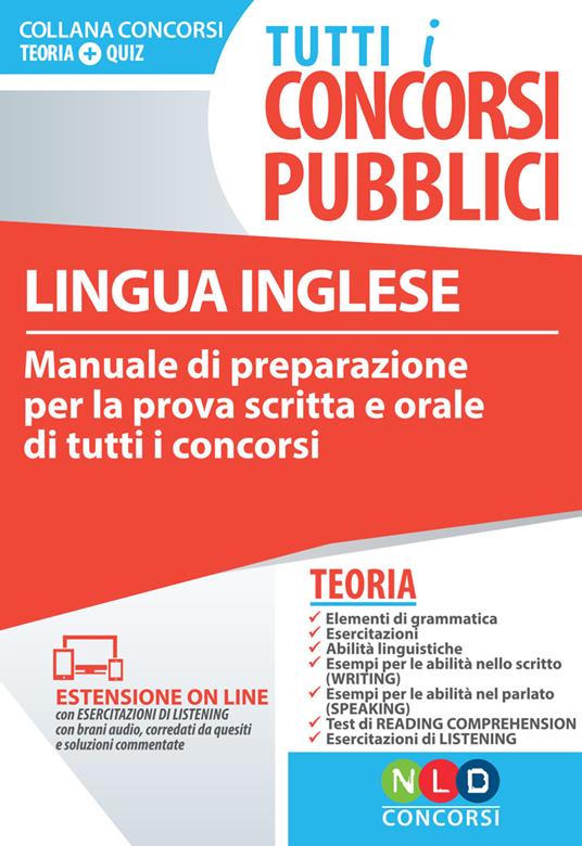 Lingua inglese. Manuale di preparazione per la prova scritta e orale di tutti i concorsi. Con Contenuto digitale per accesso on line - copertina