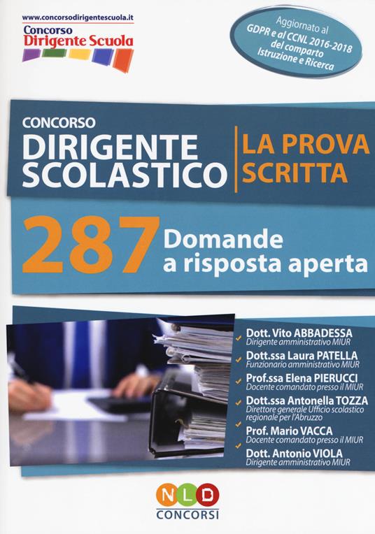 Concorso dirigente scolastico. La prova scritta. 287 domande a risposta aperta - 2