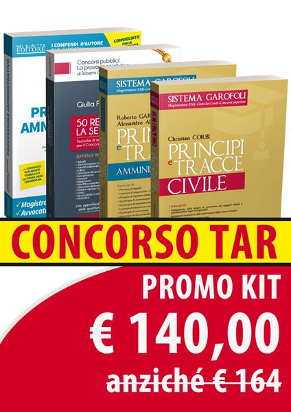 50 referendari TAR. La sentenza-Compendio di diritto processuale amministrativo-Principi e tracce di amministrativo-Principi e tracce civile - Christian Corbi,Roberto Garofoli,Aristide Police - copertina