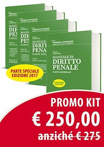 Kit manuale superiore penale parte generale + manuali di penale parte speciale edizione 2017 - copertina