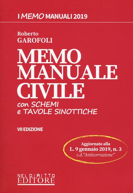 Memo manuale civile con schemi e tavole sinottiche. Con aggiornamento online - Roberto Garofoli - copertina