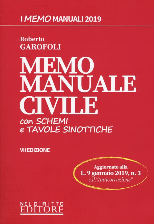 Memo manuale civile con schemi e tavole sinottiche. Con aggiornamento online - Roberto Garofoli - copertina