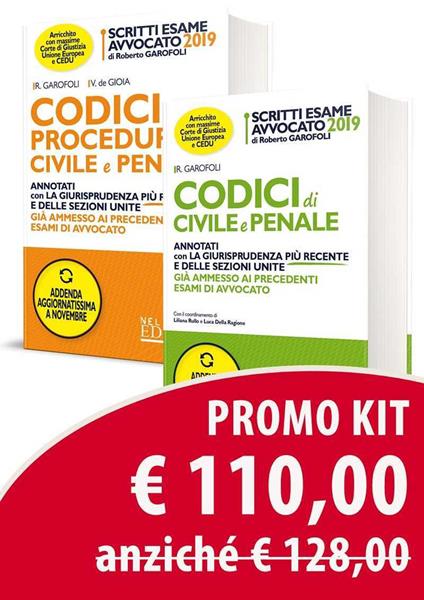 Codici di civile e penale. Annotati solo con la giurisprudenza più recente-Codici di procedura civile e penale annotati solo con la giurisprudenza più recente - Roberto Garofoli,Valerio De Gioia - copertina