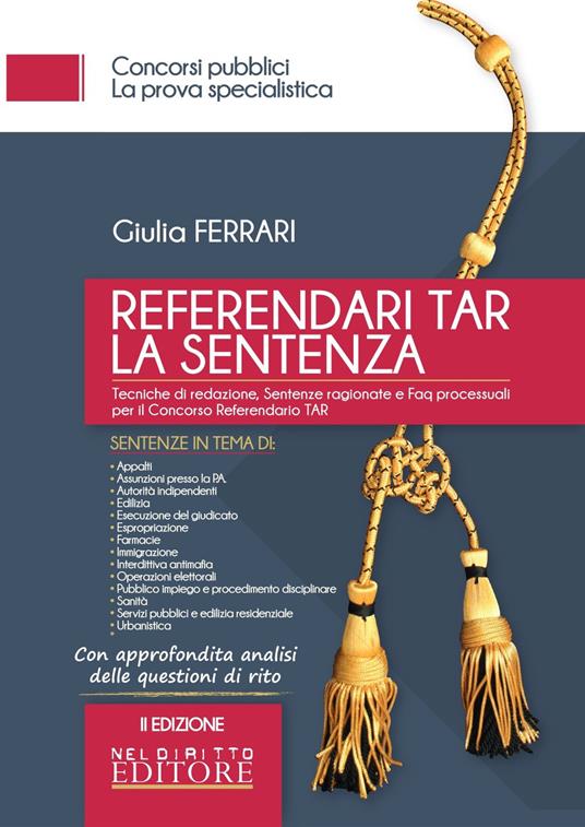 40 referendari TAR. La sentenza - Giulia Ferrari - copertina