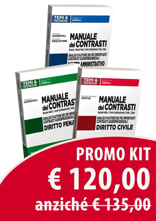 Manuali dei contrasti: Diritto civile-Diritto penale-Diritto amministrativo. Kit - Davide Giovanni Pintus,Roberto Garofoli,Giovanni Pescatore - copertina