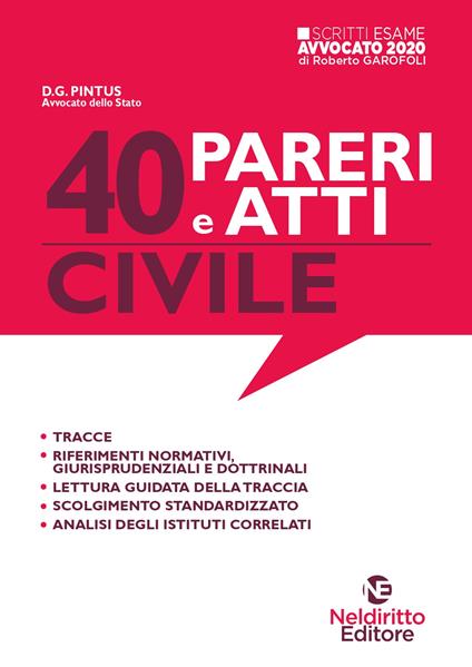 40 pareri e atti. Civile - Davide Giovanni Pintus - copertina