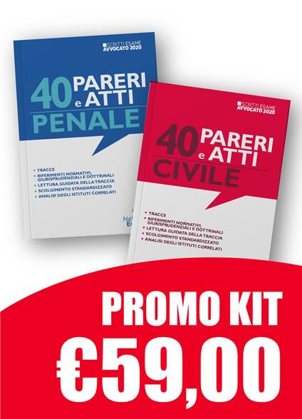 Kit: 40 pareri e atti. Civile-40 pareri e atti. Penale - Davide Giovanni Pintus - copertina