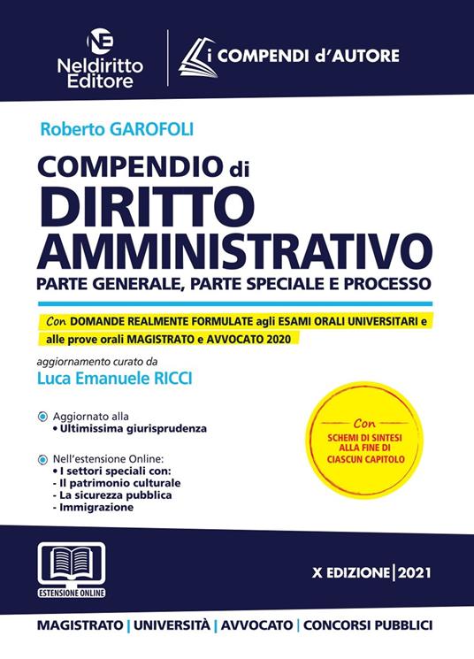 Compendio di diritto amministrativo - copertina