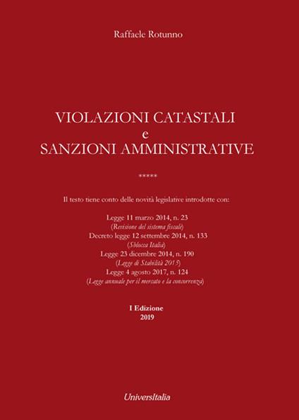 Violazioni catastali e sanzioni amministrative - Raffaele Rotunno - copertina