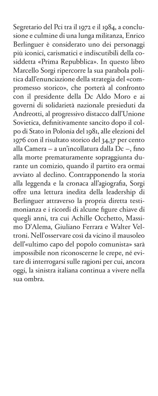 San Berlinguer. L'ultimo capo del popolo comunista - Marcello Sorgi - 2