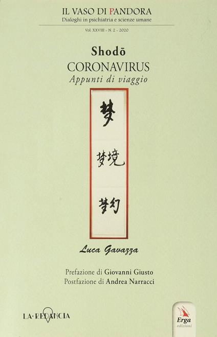 Il vaso di Pandora. Dialoghi in psichiatria e scienze umane (2020). Vol. 28: Shodo coronavirus - copertina