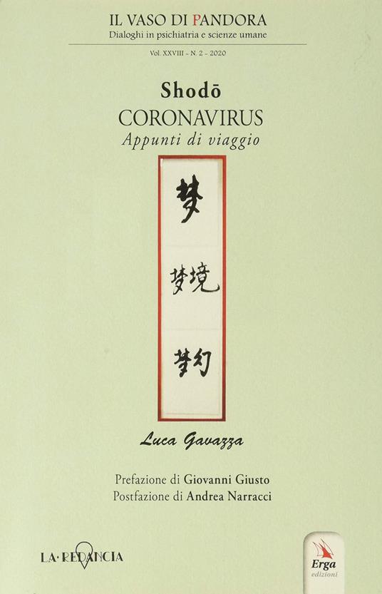 Il vaso di Pandora. Dialoghi in psichiatria e scienze umane (2020). Vol. 28: Shodo coronavirus - copertina