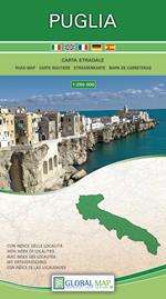 Puglia. Carta stradale della regione 1:250.000 (cm 108x86)