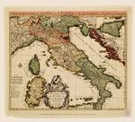 Italia postale 1670 (carta murale anticata in canvas)