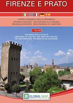 Firenze e Prato. Carta stradale della provincia 1:150.000