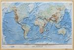 The world. Scala 1:40.000.000 (carta in rilievo con cornice cm 97x64)