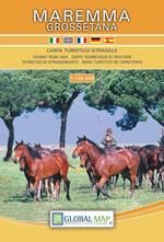 Maremma grossetana. Carta turistico-stradale scala 1:130.000 (cm 108x67). Ediz. italiana, inglese, francese, tedesca e spagnola