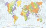 Time zones of the world. Scala 1:30.000.000 (carta murale stesa cm 137 x 86)