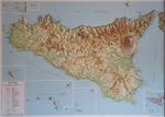 Sicilia 1:350.000 (carta in rilievo con cornice)