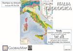 Italia geologica stampa su tessuto tyvek. Italia geologica formato stampata su tessuto tyvek formato cm. 93,5 x 124