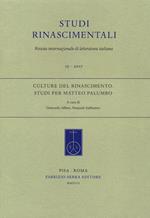 Culture del Rinascimento. Studi per Matteo Palumbo