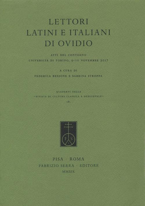 Lettori latini e italiani di Ovidio. Atti del convegno, Università di Torino, 9-10 novembre 2017 - copertina