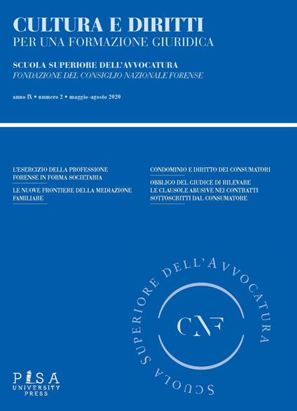 Cultura e diritti. Per una formazione giuridica (2020). Vol. 2 - copertina