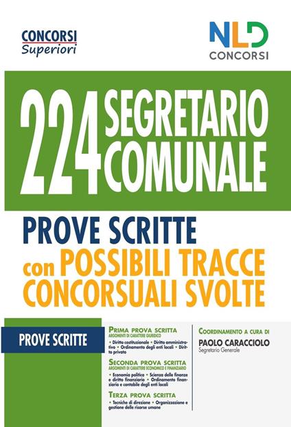 224 segretario comunale. Prove scritte con possibili tracce concorsuali svolte - copertina