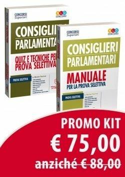 Kit concorso 30 consiglieri parlamentari: Manuale per la prova selettiva-Quiz per la prova selettiva. Con software di simulazione - copertina