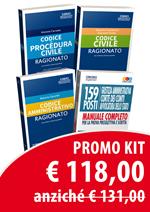 Kit 159 posti Giustizia amministrativa, Corte dei Conti, Avvocatura dello Stato. Manuale completo per la prova preselettiva e scritta-Codice civile ragionato-Codice di procedura civile ragionato-Codice amministrativo ragionato