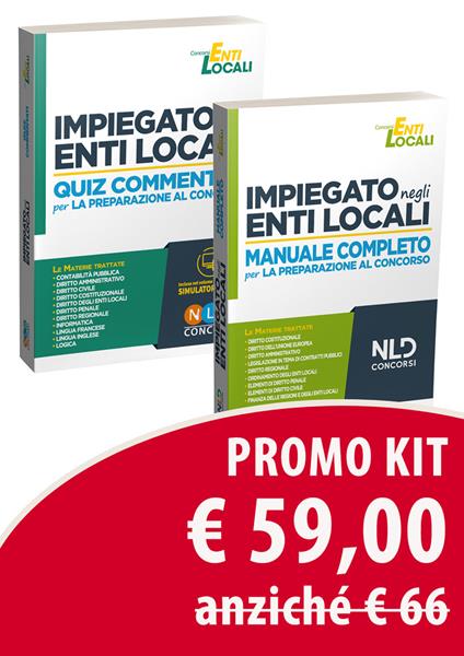 Kit Impiegato negli Enti Locali. Manuale completo per la preparazione al concorso-Quiz commentati per la preparazione al concorso - copertina