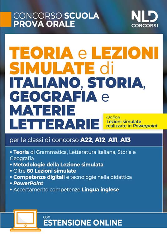 Concorso Scuola. Teoria e lezioni simulate di italiano, storia, geografia e materie letterarie. Con espansioni online - copertina