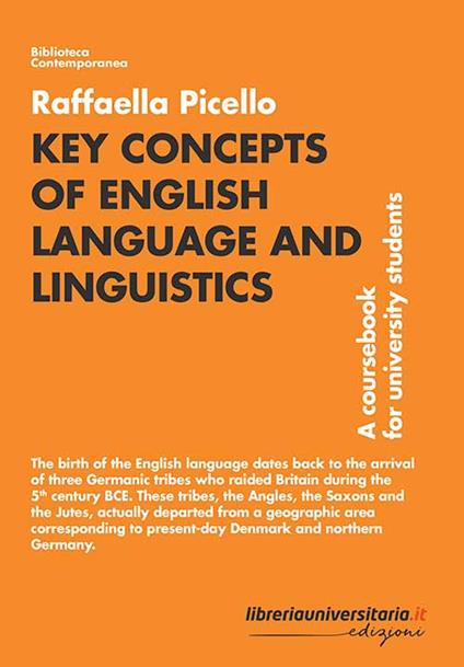 Key Concepts of English Language and Linguistics. A coursebook for university students - Raffaella Picello - copertina