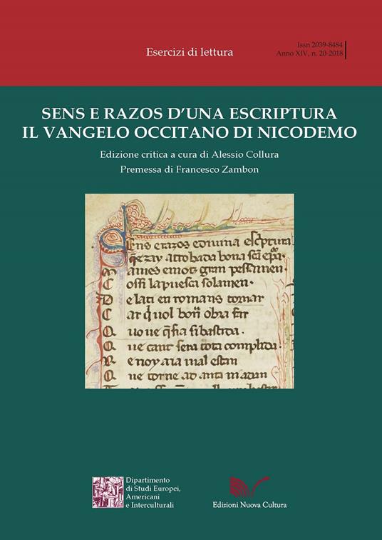 Sens e razos d'una escriptura. Il Vangelo occitano di Nicodemo - copertina