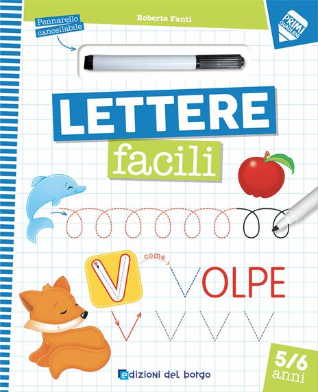 Lettere facili. Con pennarello cancellabile - Roberta Fanti - copertina