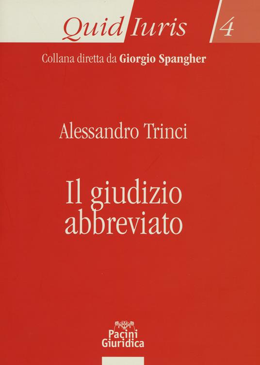 Giudizio abbreviato - Alessandro Trinci - copertina