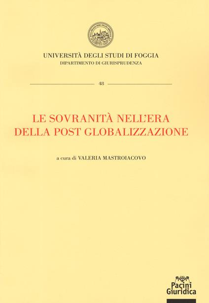 Le sovranità nell'era della post globalizzazione - copertina