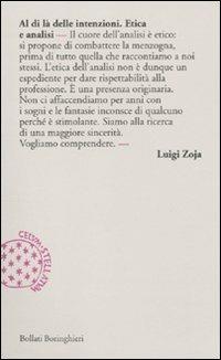 Al di là delle intenzioni. Etica e analisi - Luigi Zoja - copertina