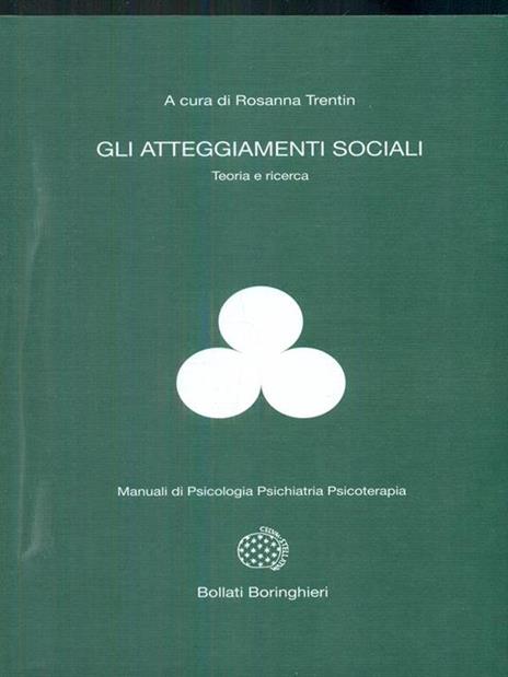 Gli atteggiamenti sociali - Rosanna Trentin - copertina