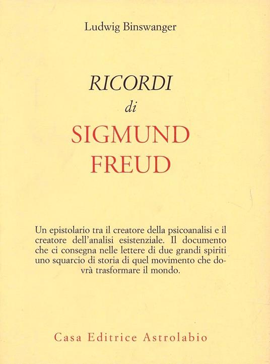 Ricordi di Sigmund Freud - Ludwig Binswanger - copertina