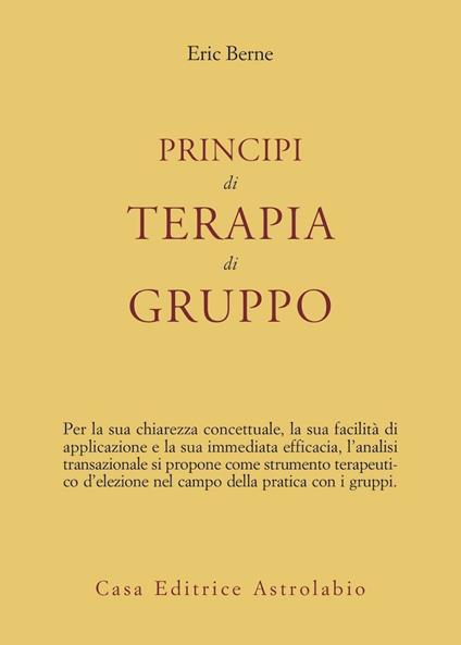 Principi di terapia di gruppo - Eric Berne - copertina