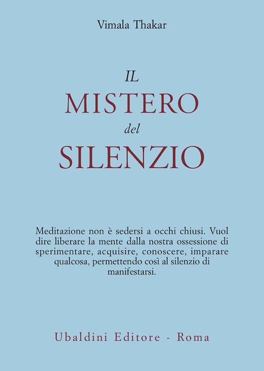 Il mistero del silenzio - Vimala Thakar - copertina