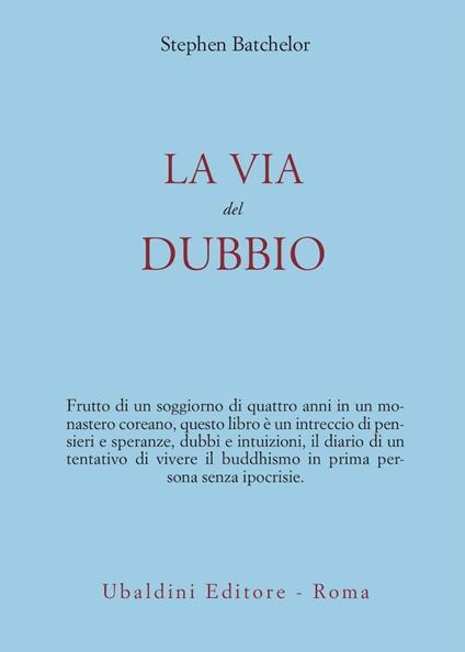 La via del dubbio - Stephen Batchelor - copertina