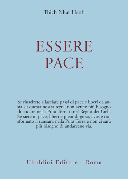 Essere pace. Con il cuore della comprensione e la meditazione camminata - Thich Nhat Hanh - copertina